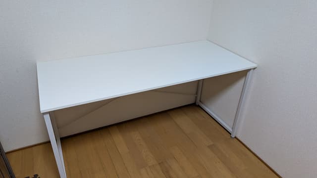 サンワサプライ シンプルデスク ワークデスク モニターアーム対応 幅140cm 奥行60cm ホワイト