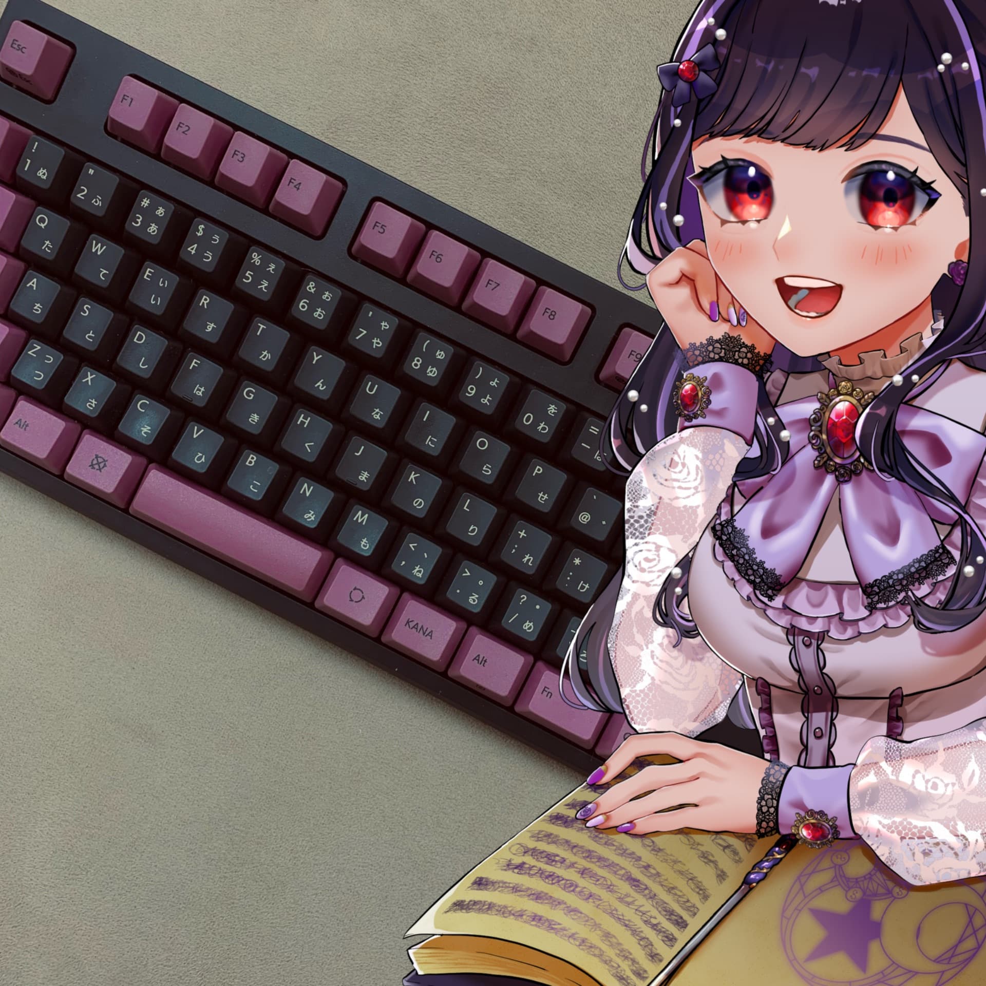 REALFORCE R3S&ダークモーヴ(キーキャップセット)