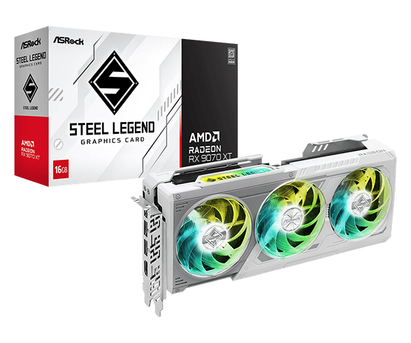 AMD Radeon™ RX 9070 XT Steel Legend 16GB/ASRock