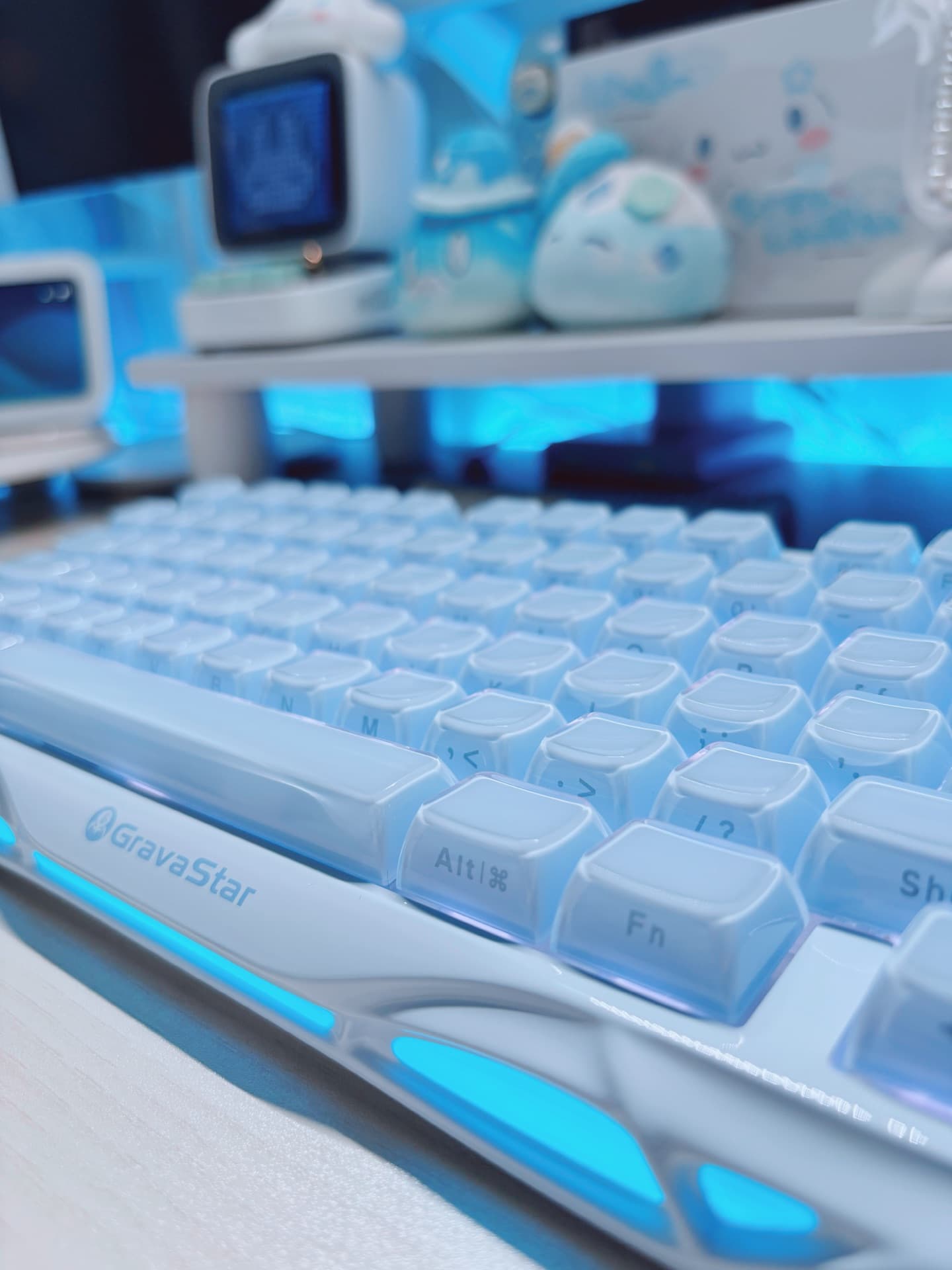 GravaStar MercuryK1 IceBlue Gaming keyboard