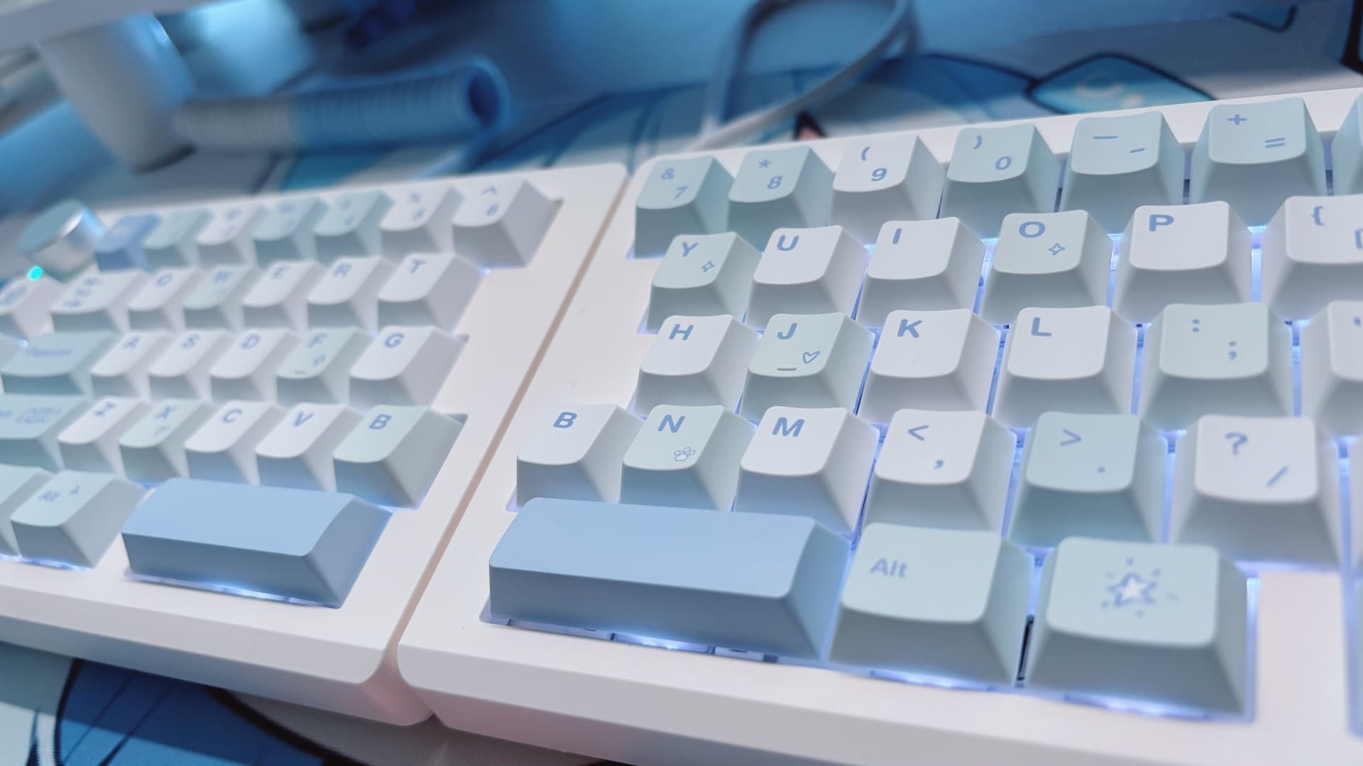 EPOMAKER split70 WhiteBleu